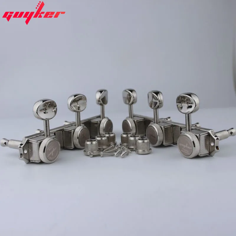 A Set GUYKER of 2pc Nickel Locking Tuning Pegs Keys Machine Heads Tuners