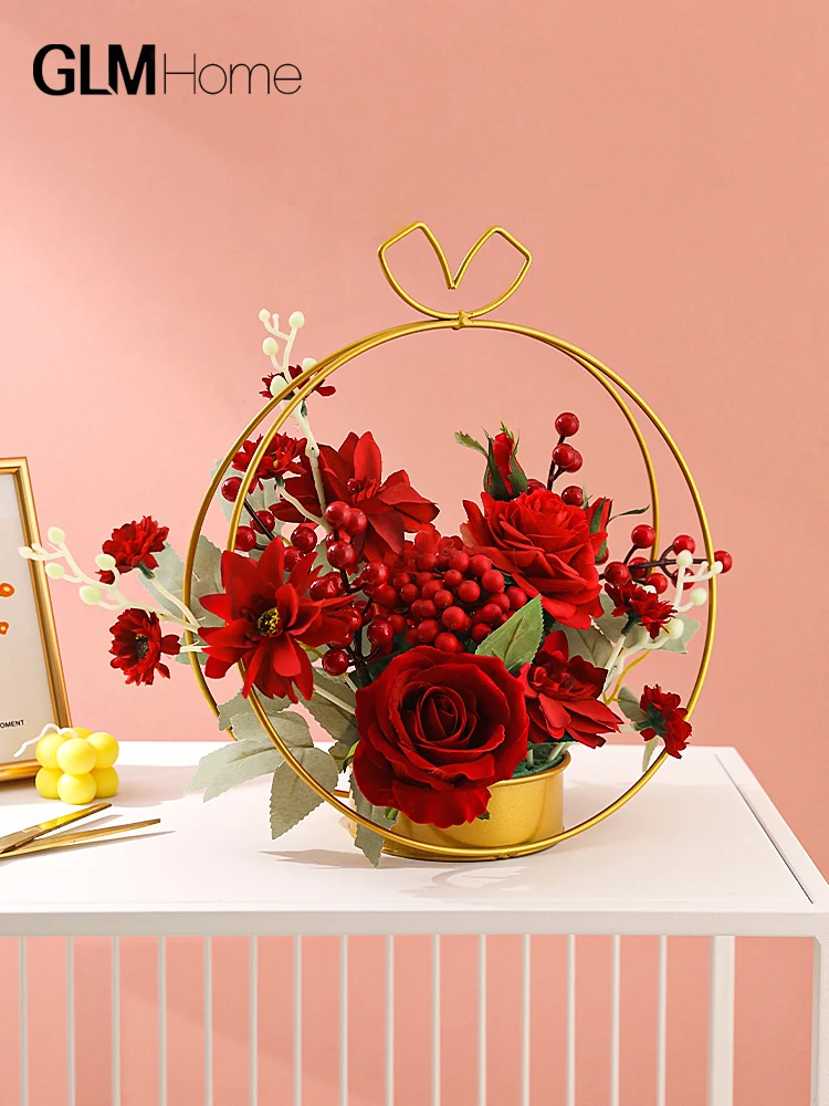 GY Nordic Floral Set Decoration Home Artificial Flower Decoration Model Room Emulational Flower Decoration Bouquet