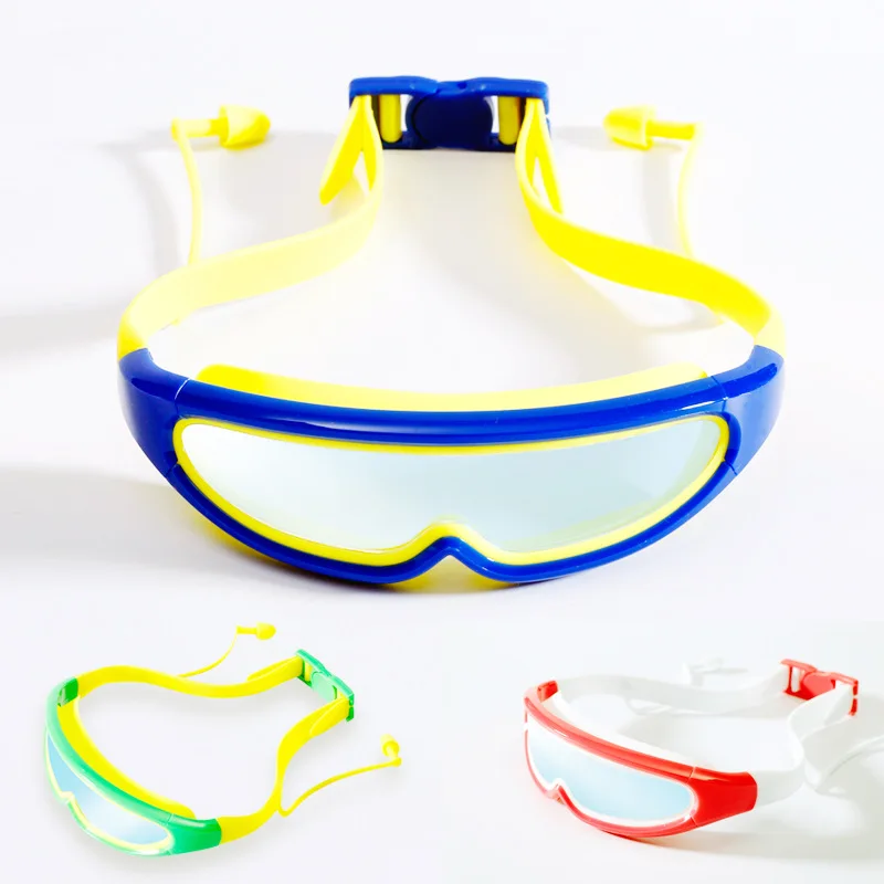 160G Star Je Children's Big Box Swimming Goggles Waterproof Anti-Fog Child Swimming Glasses with One-piece Earplugs