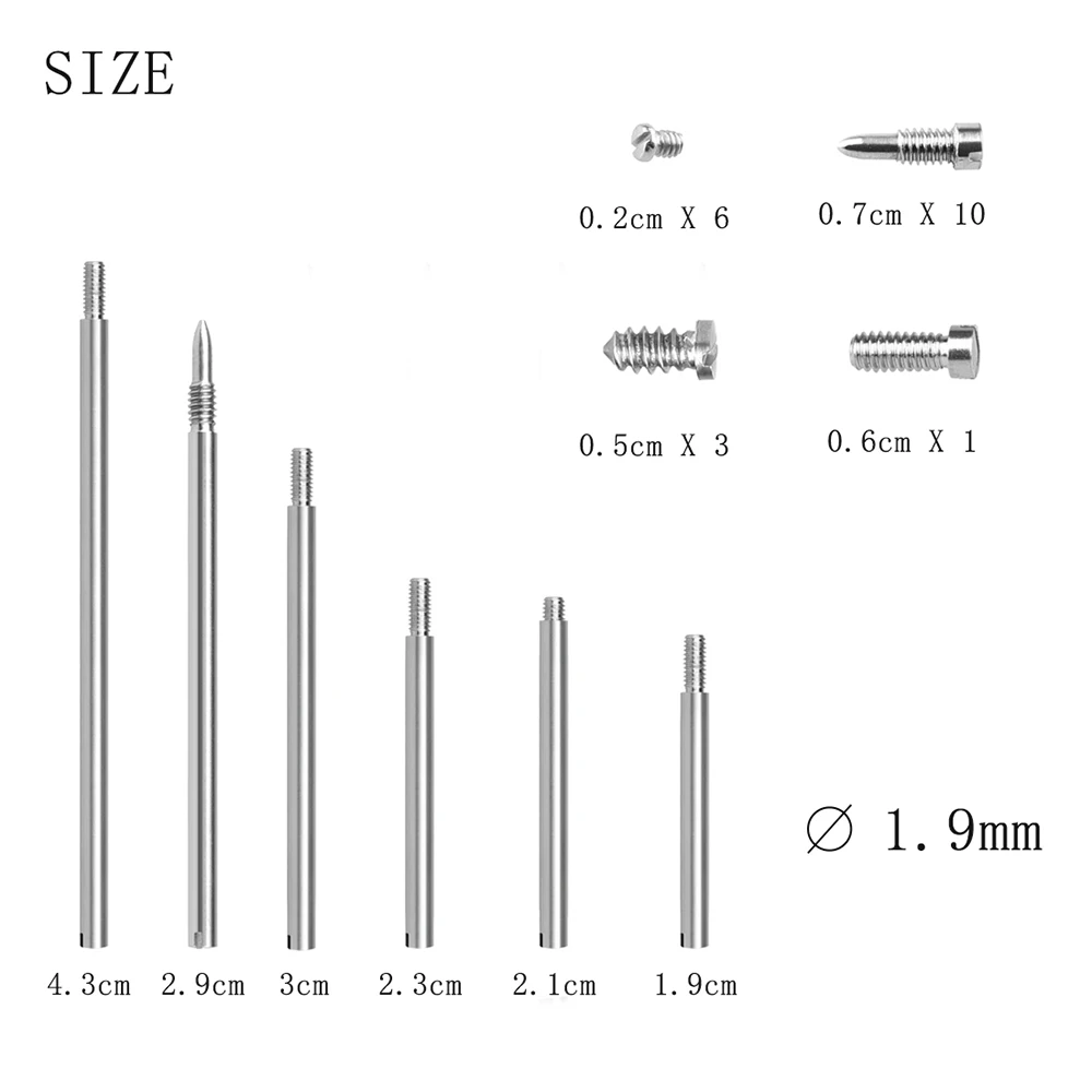 34Pcs Clarinet Repair Tool Kit Maintenance Parts Threaded Rod Screws Clarinet Replacement Parts Woodwind Instrument Accessories