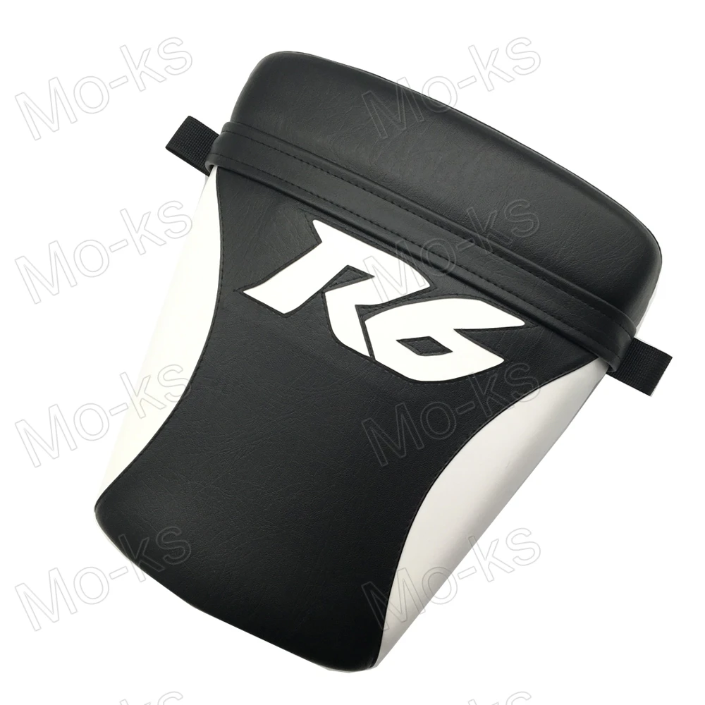 Motorcycle Rear Seat Passenger Pillion Artificial Leather For Yamaha YZF R6 1998-2002 Black and White Blue Yellow Red