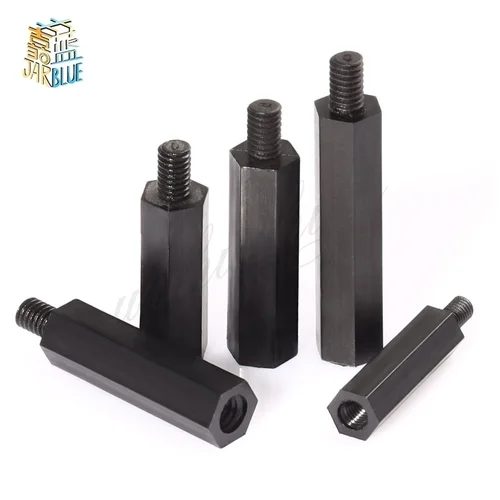 Imagen 2 del producto CNIM-50 piezas M3 de rosca L = 5mm-50mm + 6mm PCB, separador hexagonal de nailon fijo, Pilar espaciador