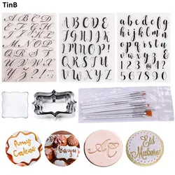 Alphabet Fondant Cookie Stamp Silicone Mold Letters Biscuit Fondant Mold Baking Tools Cake Embosser Stamp Cake Decorating Tools