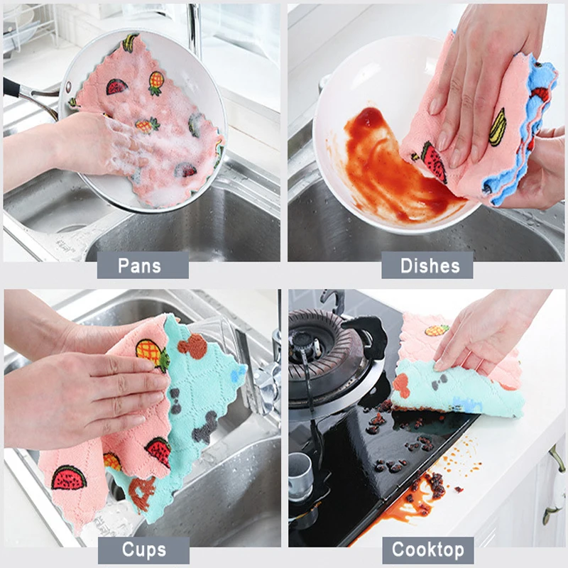 Dishcloth Microfiber Towel For Innovative Kitchen Utensils New 2022 Household Accessories Cleaning Tools Wipes Absorbent Rags