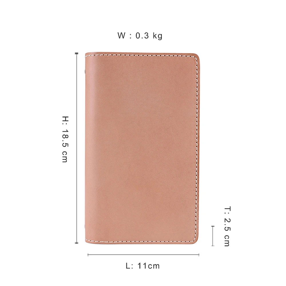 JOYIR New Notebook Pocketbook for Busniess Work Office Genuine Leather Women Men Card Holder Long Wallet Passport Holder