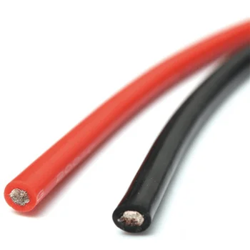 Special soft high temperature silicone wire silicone cable 10 12 14 16 18 20 22 24 26 AWG 5m red and 5m black color 10 meters/lot