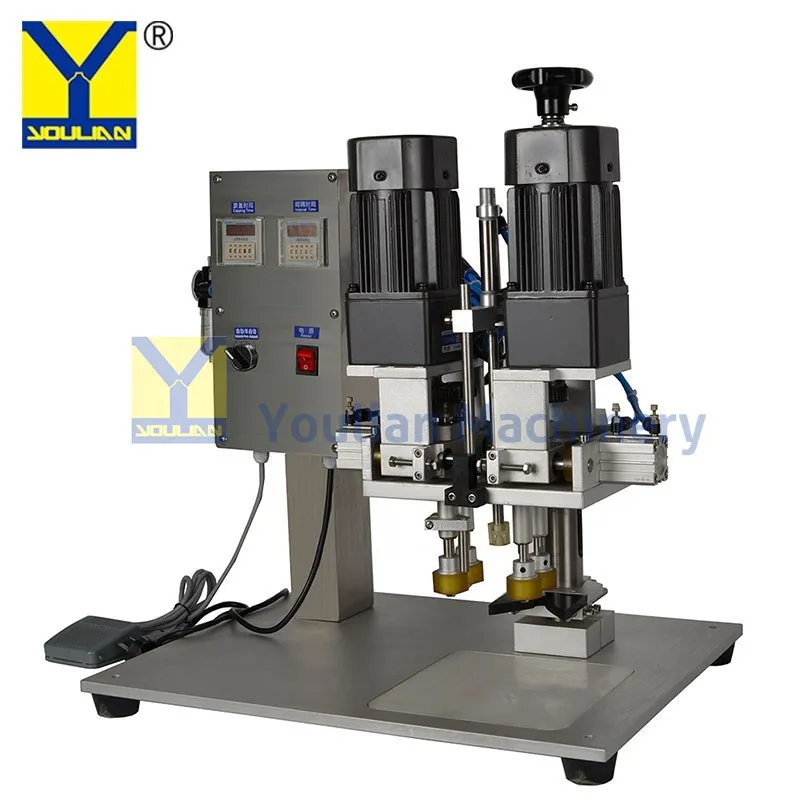 YL-P Spray Head Cap Screwing Machine Clamping and Rubbing Cap Machine Mineral Water Shampoo Bottle Screw Cap Machine