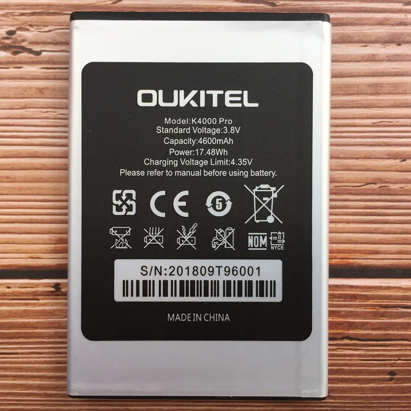 Original Battery for Oukitel K4000 Pro 4600mAh / C4 2000mAh / C8 3000mAh Mobile Phone