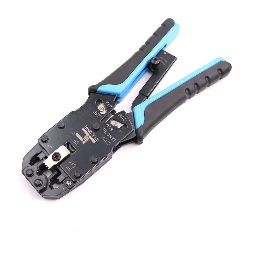 Imagem -03 - Left Buckle Crimping Pliers For 6p6c Cabo Rj11 Rj12 Connector