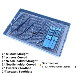 8pcs/set Ophthalmic Scissors, Needle Holder, tweezers ophthalmic microsurgical instruments