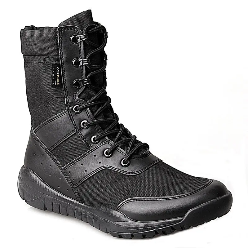 Summer Mesh Ultra-Light Combat Boots Tactical Lightweight Breathable Men\'s Special Forces Outdoor Training Security Guard Shoes