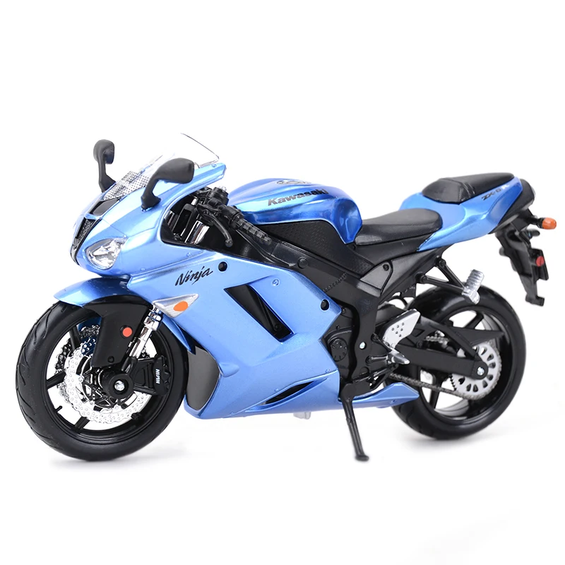 

Коллекционные модели мотоциклов Maisto 1:12 Kawasaki Ninja ZX-6R Blue Die Cast, хобби