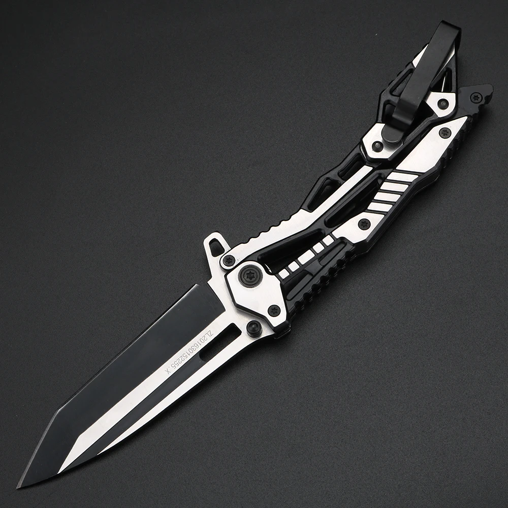 XUANFENG Folding Knife 9CR18MOV Steel Pocket Knife Outdoor Folding Blade Knife Portable EDC Tool with Clip