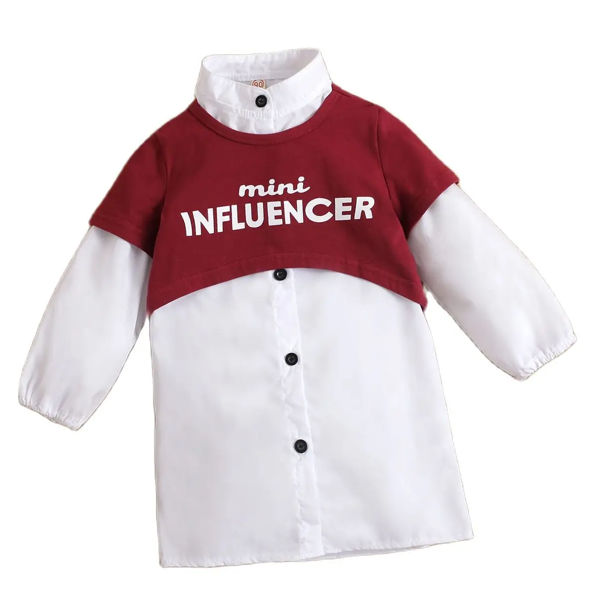 

Infant Baby Girls Clothing suit Autumn Dress +T Shirts 2pcs Letter Print Tops Solid Long Sleeve Single Breasted Shirts Dresses