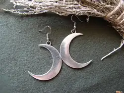 Crescent Moon earrings mystic gothic jewelry Lunar witch celtic Pagan Wiccan luna Moon phase witchy Goddess Fashion woman gift