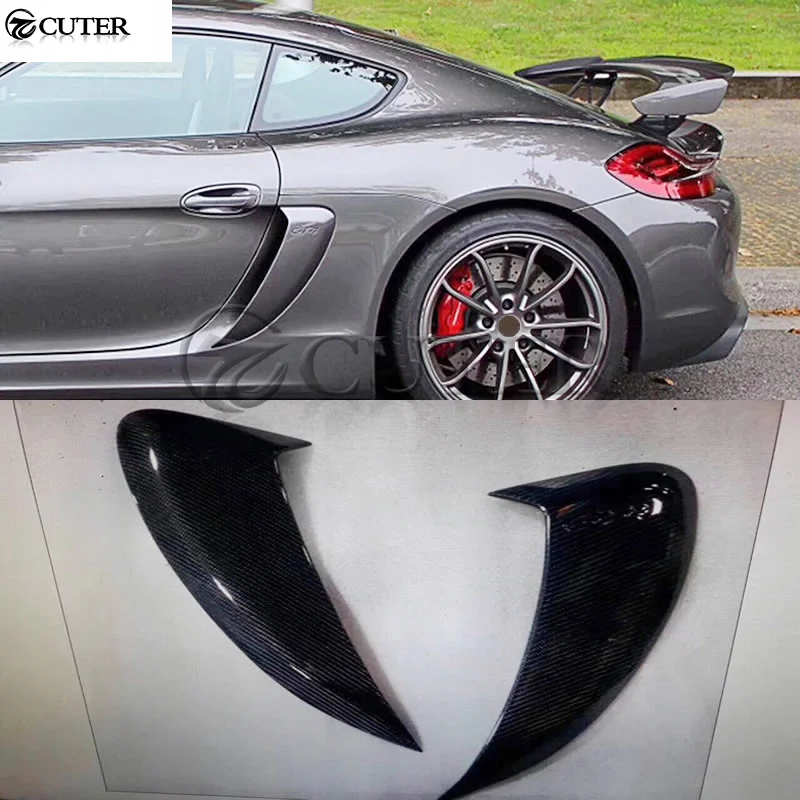 

981 Carbon Fiber Side Vents Car Modification Side Air-in-take for Porsche 981 Cayman Gt4 Style