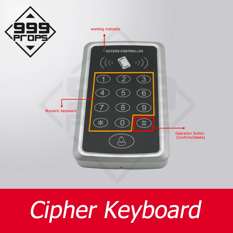 Room escape cipher keyboard enter correct password to unlock  access control prop number keypad props for escape room 999 PROPS