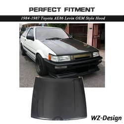 Car Accessories Carbon Fiber OEM Style Hood Fit For 1984-1987 AE86 Levin Hood Bonnet Cover Car Stying