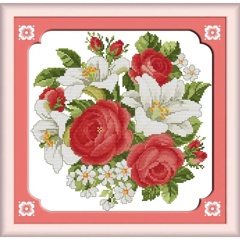 Róża kwiat lilii wzór count cross stitch 11CT 14CT zestaw do haftu krzyżykowego DIY haft zestaw do robótek ręcznych eleganckie prezenty dekoracji