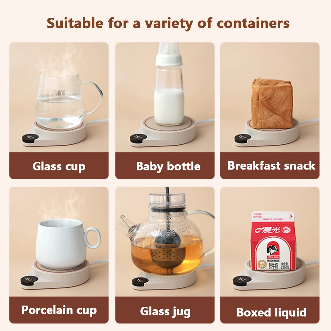 YOUPIN SOTHING Smart Touch Heating Cup Warmer Pad Heating Constant Temperature Coaster Automatic Shutdown Cup Fast Heater