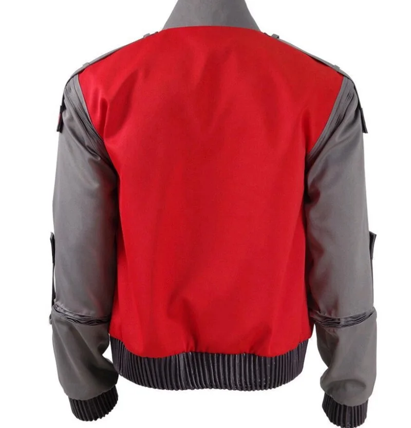 Movie Back To The Future Cosplay Jacket Jr Marlene Seamus Marty Costume Orange Coat Outwear Men Halloween Carnival Outfit