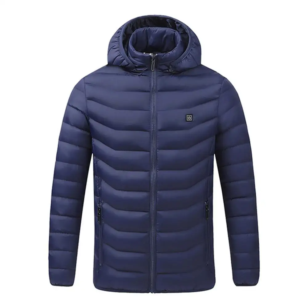 Veste chauffante électrique, manteau en coton à capuche, chauffage USB, thermique, pour l'extérieur, sans batterie externe