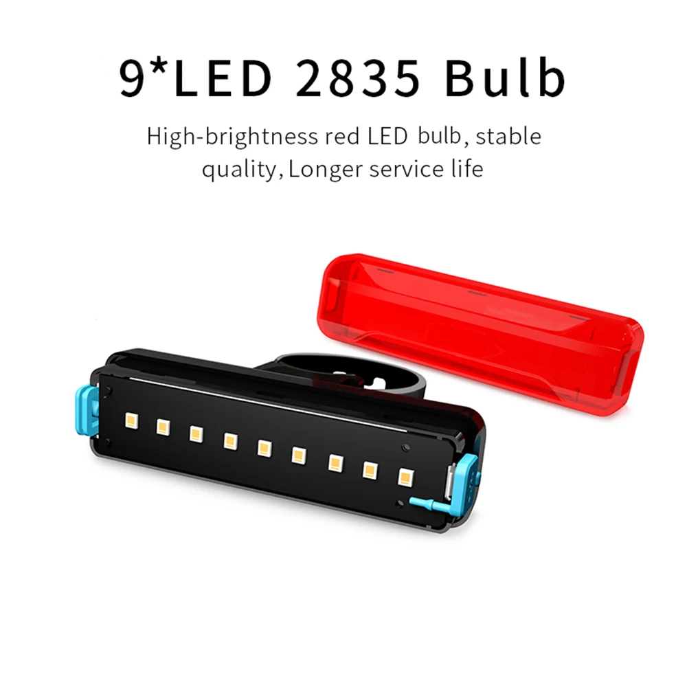 18650 Bicycle Tail Light USB Charging Super Bright Bike Taillight MTB Rear Lamp Red Flash Led Cycling Night Riding Accessories