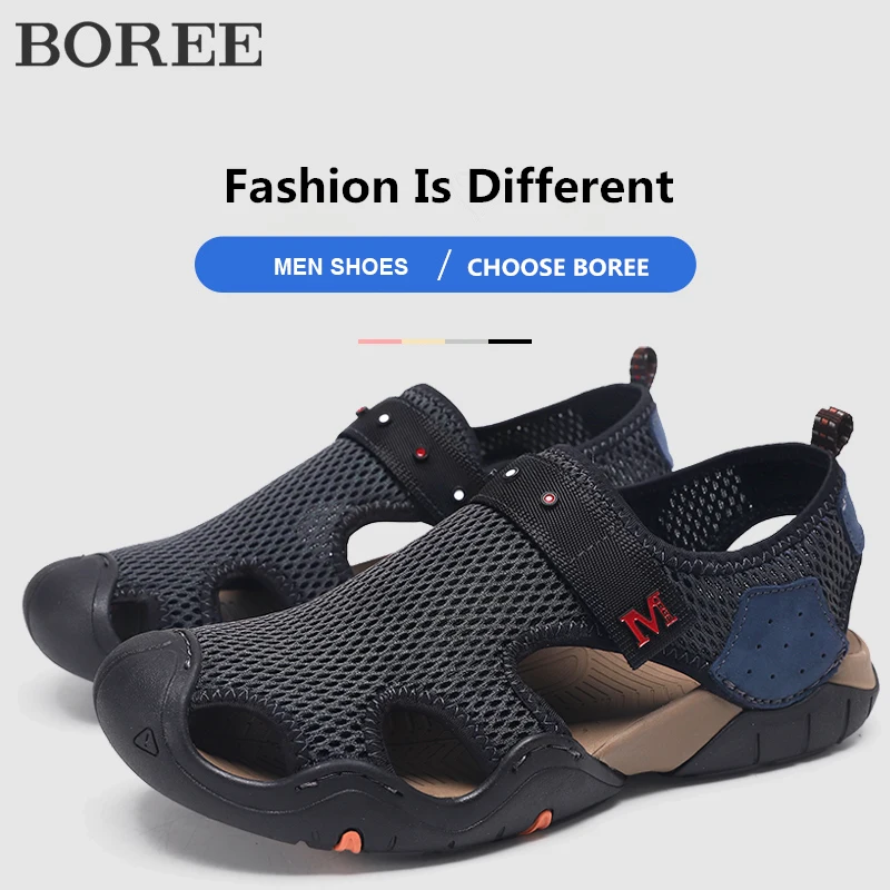 

Summer Men's Sandals Breathable Men Shoes Beach Sandals Man Outdoor Casual Shoes Roman Slippers sandalias hombre Big Size 45