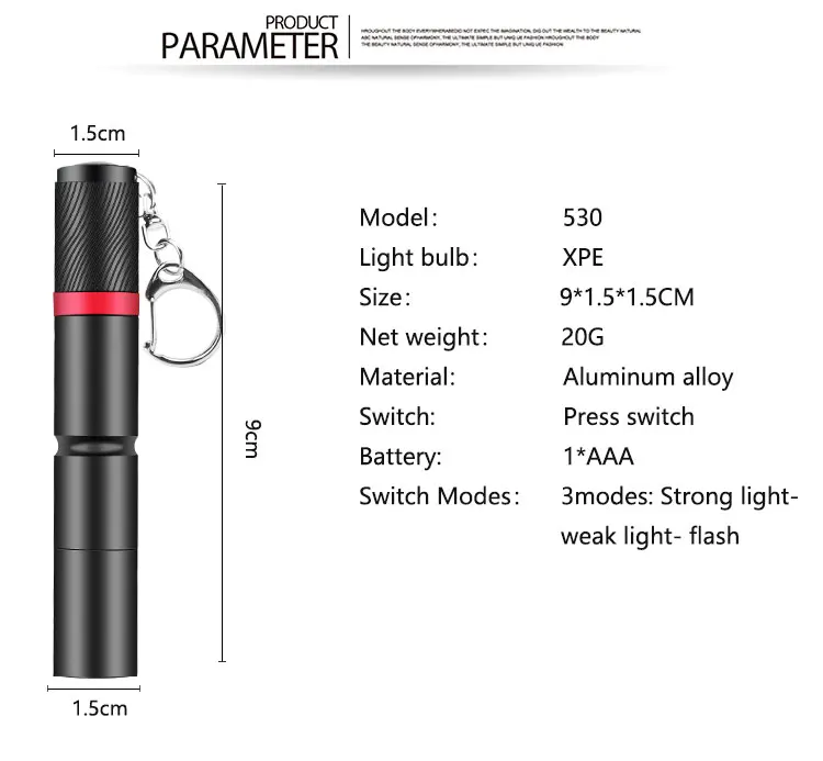 Portable Mini Flashlight Pocket Torch IP67 Waterproof Pen Light Emergency Flashlight Outdoor Mini Torch Aluminum Alloy