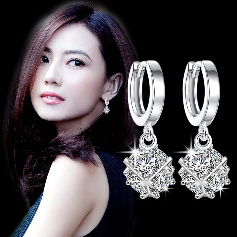 LByzHan 925 Sterling Silver New Jewelry Shambhala Luxury Zirconia Female Popular Original Brand Of High-end Vintage Stud Earring