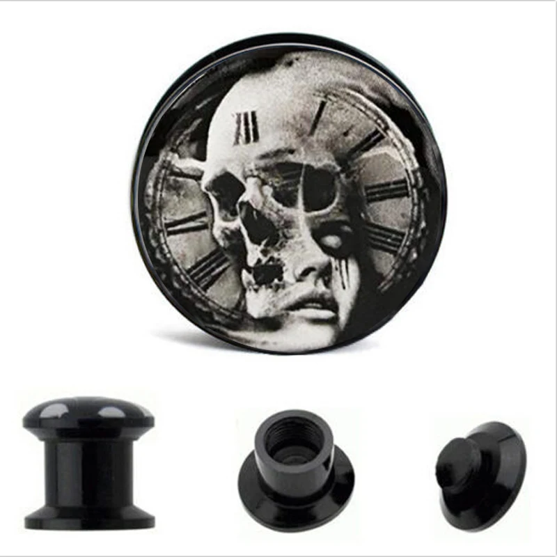 

Acrylic Flesh Tunnels Body Piercing Screw Ear Gauges Plugs Earrings Gauges For Ear Tunnels Wholesales 8 size mix