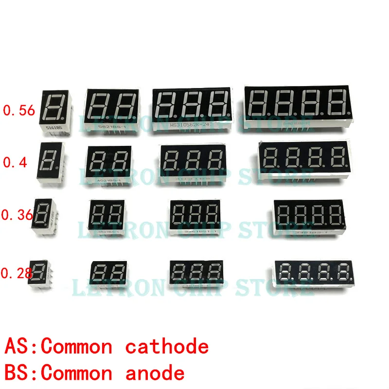 0.28 Inch in Digital Tube Red highlight LED Display 1Bit 2Bit 3Bit 4Bit Common Anode / Cathode 0.28