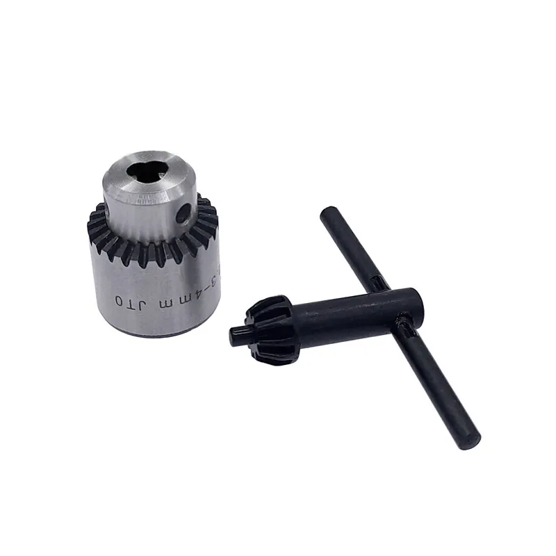 JT0 Taper Mounted Drill Chuck 0.3-4mm Mini Drill Chuck Micro and Chuck Key Lathe Accessories Adapter with Key