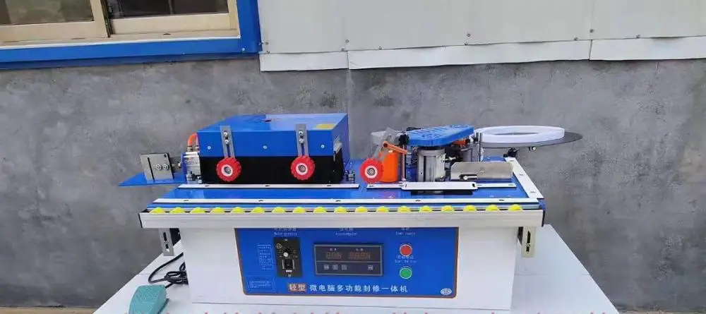 

Woodworking edge banding machine trimming, rotating function microcomputer, can be straight line, curve + widening