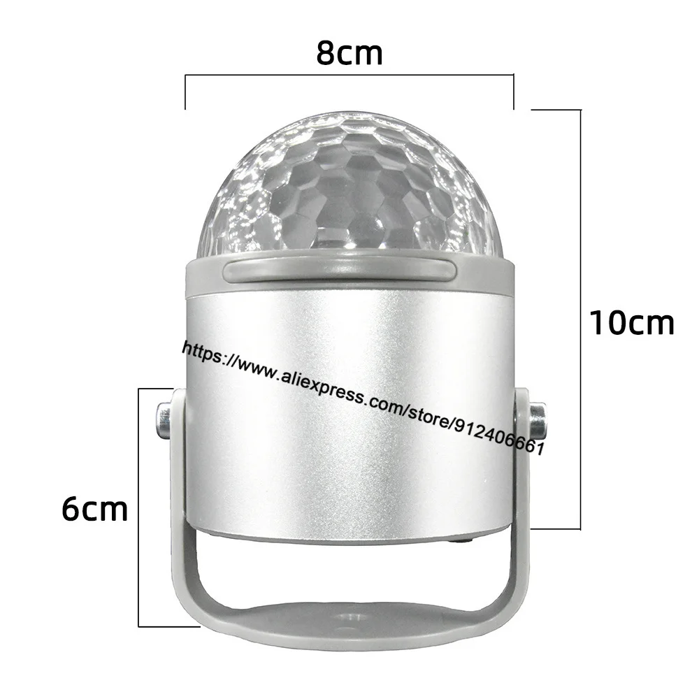 Water Wave Pattern and Magic Ball 2IN1 LED Effect Light 9W RGB Dj Lights Stage KTV Bar Effect Light Sound control Disco Party