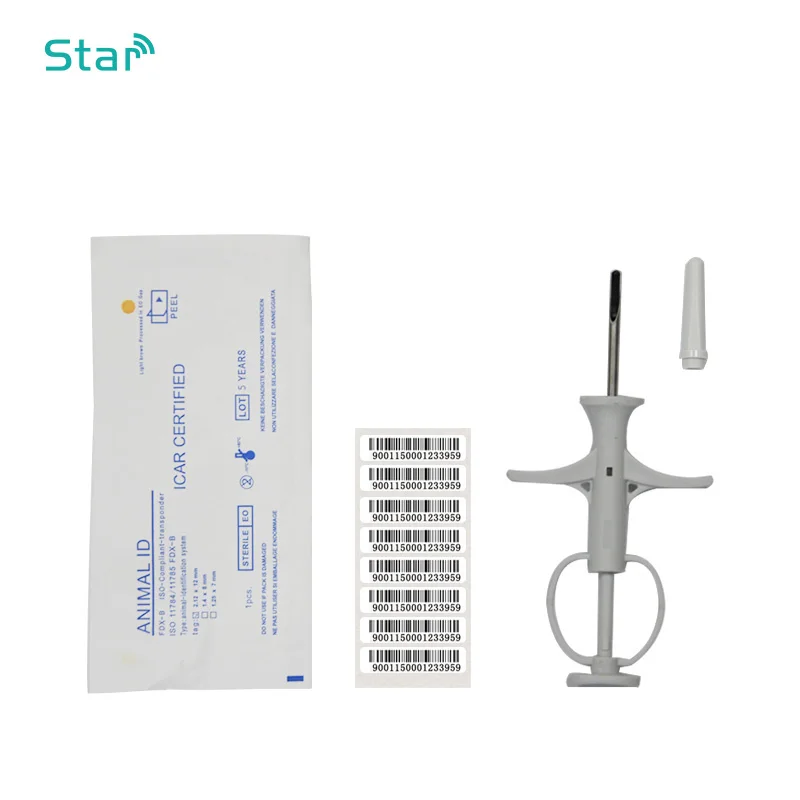 

New type rfid animal Syringe 2.12x12mm animal microchip syringe 134.2KHz pet syringes ISO animal Chip EM4305 tag for animals