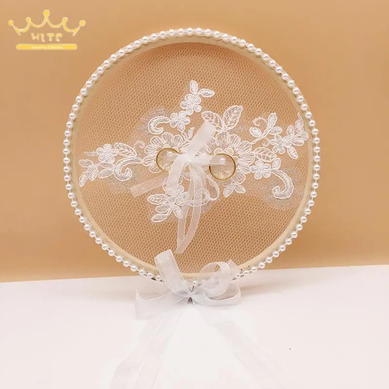 Lace Ring Box Bridal Ring Pillow Creative Wedding Ring Case Mori\'s Proposal Prop Display Stand Jewelry Holder