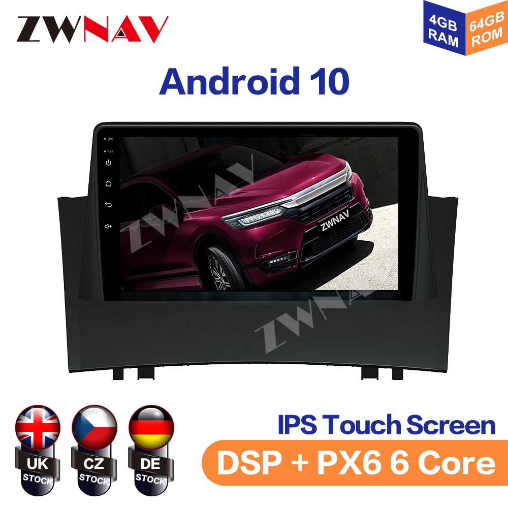 2DIN Android 10.0 Car Radio For Renault Megane 2 2004-2008 Car Multimedia Video Player Navigation GPS No 2din 2 Din Dvd Player