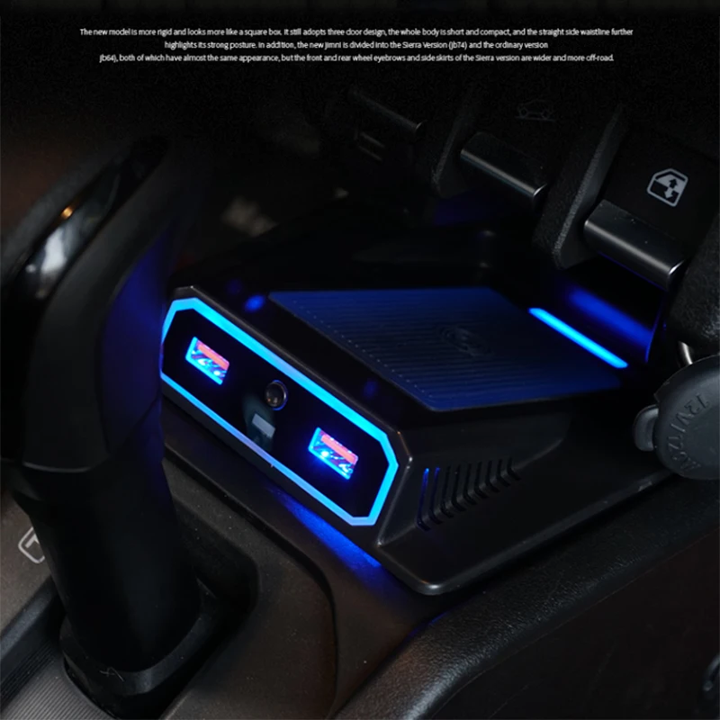 Car Phone Holder Wireless Charger with 2 Ports for Suzuki Jimny JB64 JB64W JB74 JB74W 2018-2020 Dual USB Car Charger Adapter