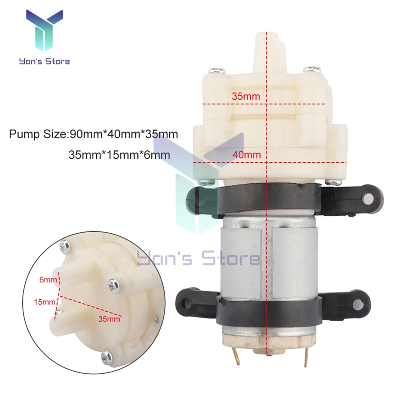 R385 12V Diaphragm Pump 6V Small Miniature Water Pump Household Fish Tank Accessories Tea Set Water Pump