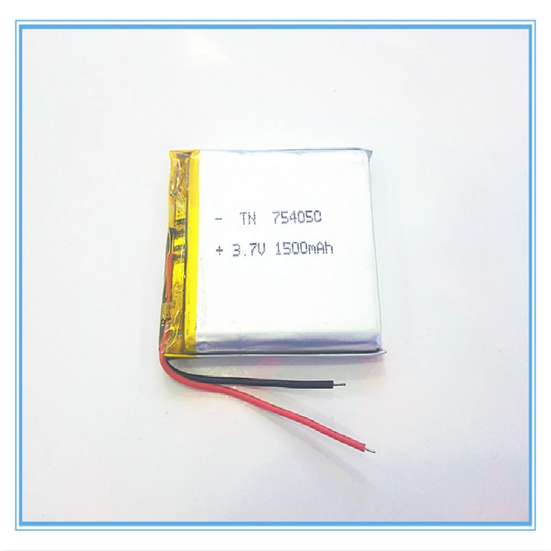 3.7V,1500mAH,[754050] PLIB; polymer lithium ion / Li-ion battery for dvr,GPS,mp3,mp4,cell phone,speaker