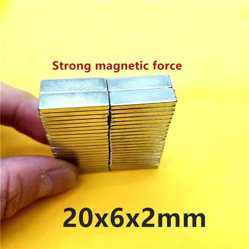 5/10/20/100PCS magnet encoder 20x6x2 mm strong magnetic standard 20*6*2 mm/20mm x 6mm x 2mm