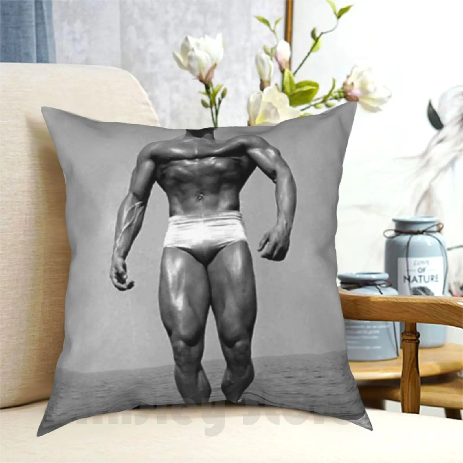 Steve Reeves Pillow Case Printed Home Soft Throw Pillow Steve Reeves Steve Reeves Hercules Height Bodybuilder Back Old