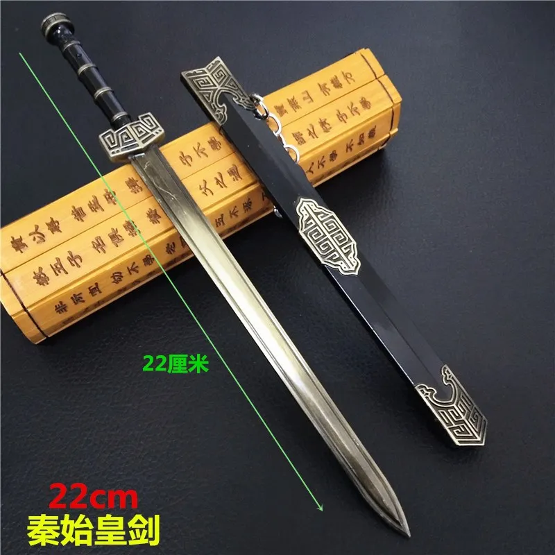 Cinese antica famosa spada Han spada Qin Shihuang Dynasty Yue King Sword Ruyi spada modello di arma lega Prop souvenir regali