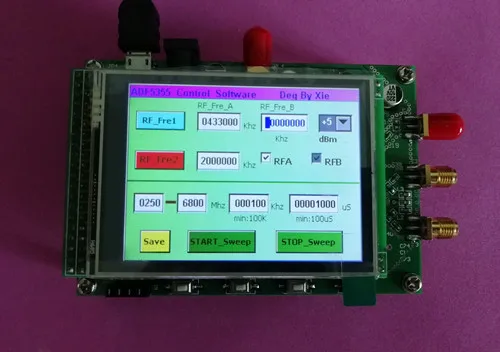 

Модуль ADF5355, сенсорный цветной экран, частота, радиочастотный сигнал, VCO, микроволновая печь, Частотный синтезатор PLL