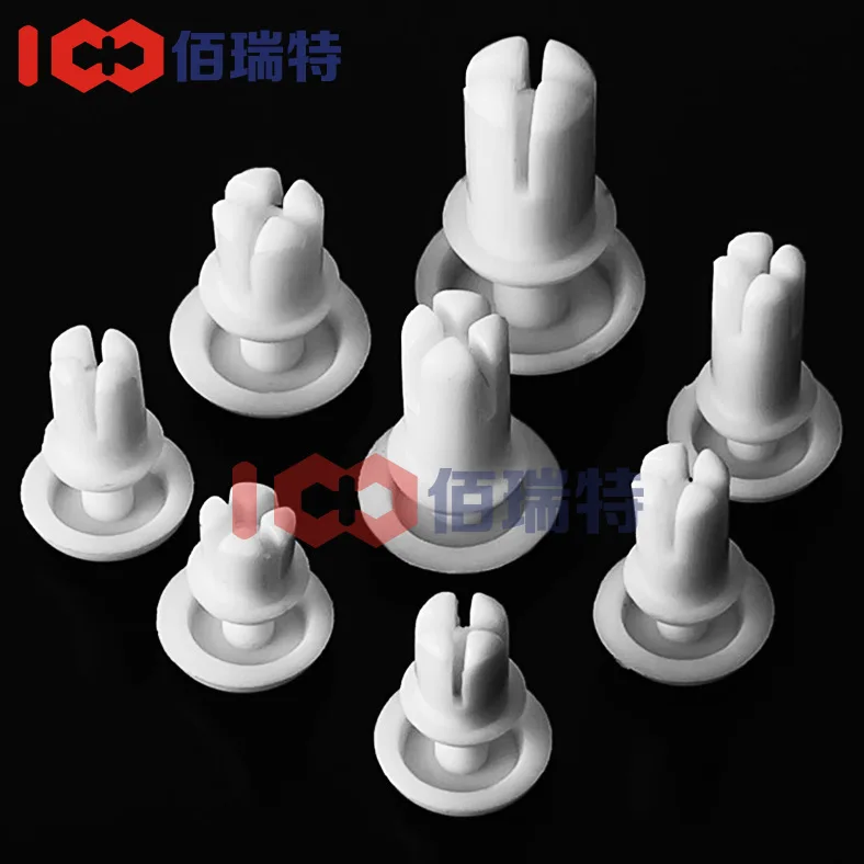 Nylon Rivet Black White Plastic Rivet R-shaped PC Plastic Mother Rivet Plastic Expansion 100PCS