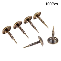 100Pcs Antique Bronze Zinc Alloy Nail Jewelry Wood Box Sofa Furniture Tack Stud Pushpin Doornail Furniture Hardware Decor 8*15mm