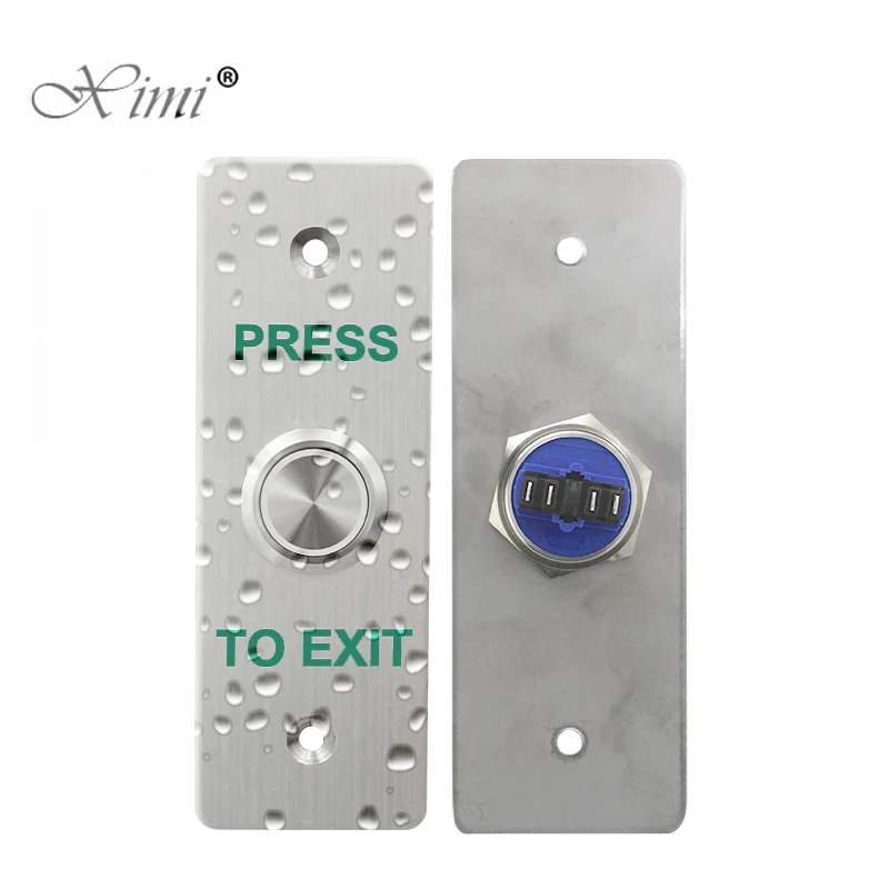 Stainless Steel Exit Button Push Switch Door Sensor Opener Release IP65 Waterproof Access Control Exit Button