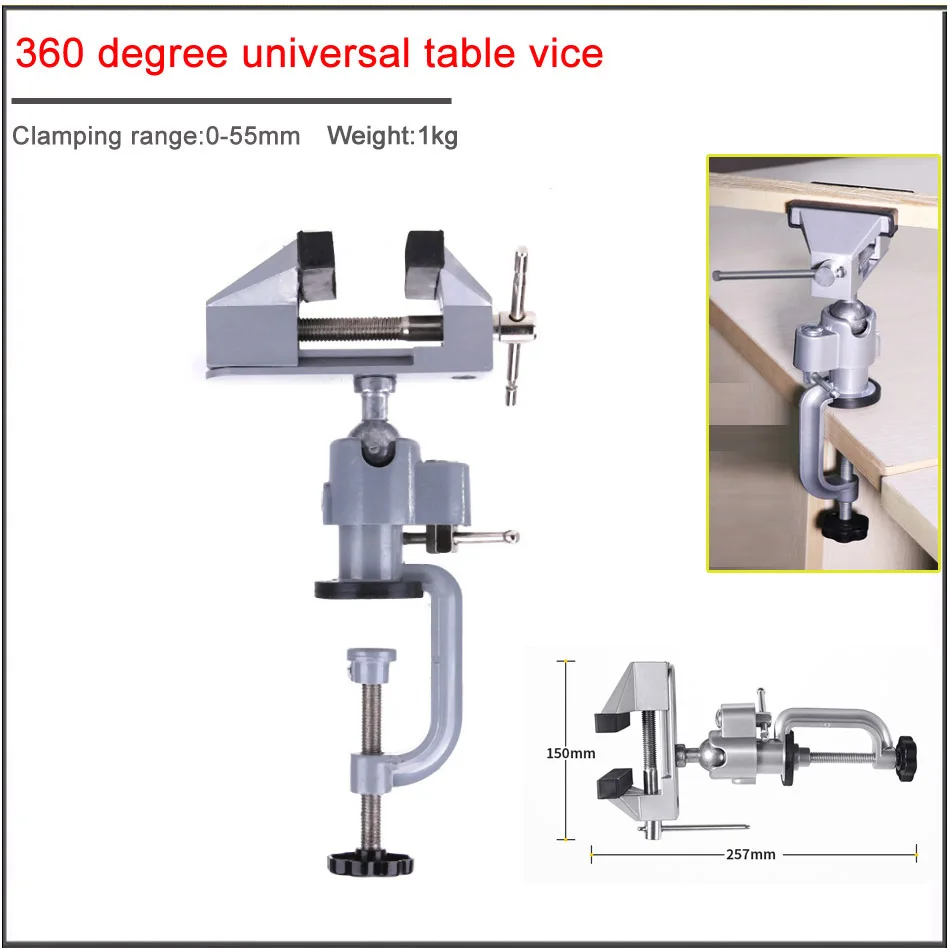 Multifunctional Table Vise Bench Clamp Bracket 360° Clamp Table Electric Grinder Holder Drill Dremel Fixed Shelf For Rotary Tool