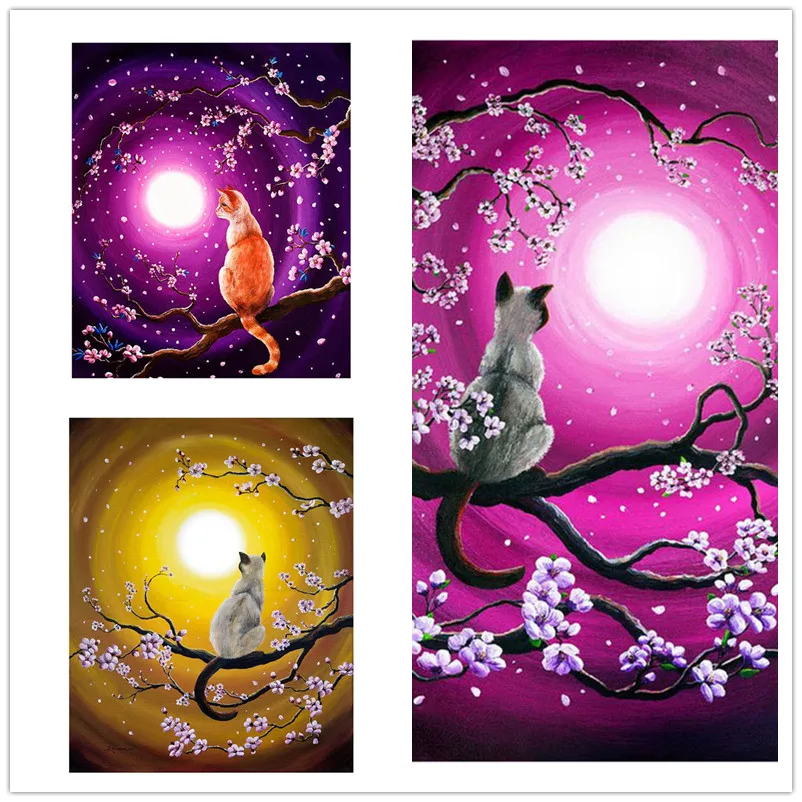 

Dpsprue Full Square/Round 5D Diamond Embroidery Sale Cartoon Cat Tree Rhinestones Pictures Diamond Painting Mosaic Cross Stitch